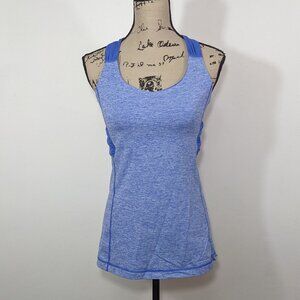 Lululemon Spin Me size 8 Twist Back Tank Top Purple Heather Activewear Shirt